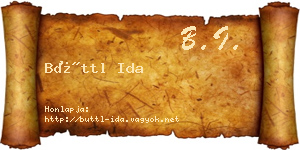 Büttl Ida névjegykártya