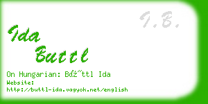 ida buttl business card